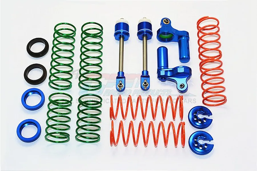 GPM Blue Aluminium Adjustable Piggyback Shocks Upgrade Set w/o Shock Bodies image 63398