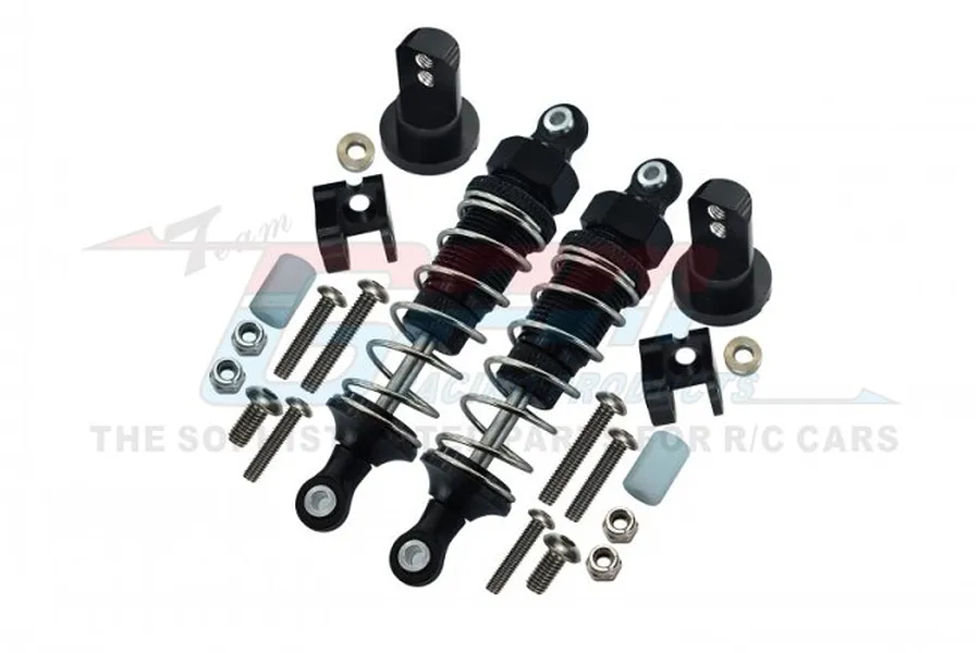 GPM Black Aluminium 70mm Front Adjustable Shocks 2Pcs w/ Mount Protector image 1