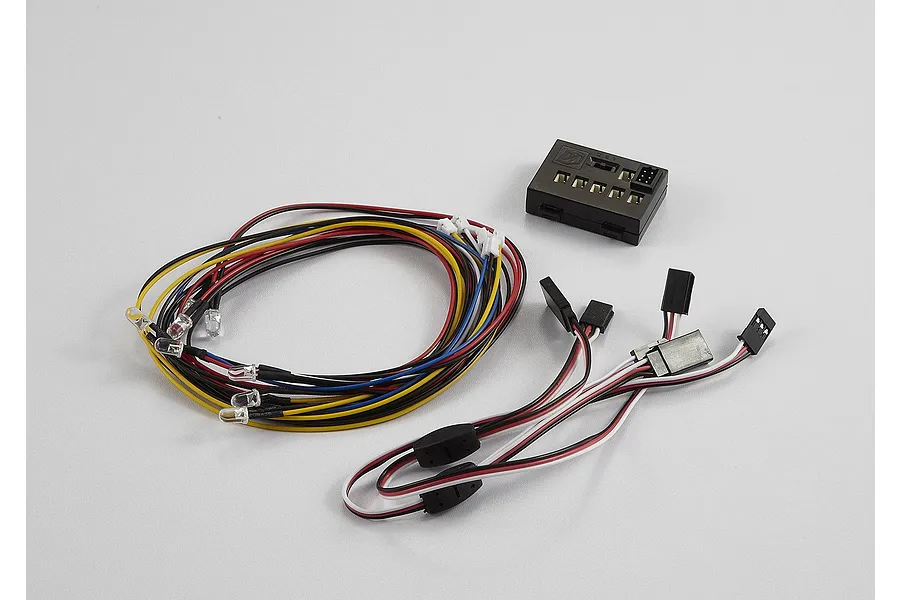Killerbody LED light system kit including a black control box and a wiring harness with eight LED bulbs on a white background.