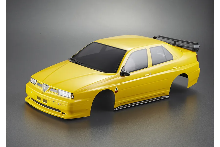 Killerbody 1/10 Alfa Romeo 155 GTA Yellow Painted Body Shell w/ Light Bucket Assembly image 63929
