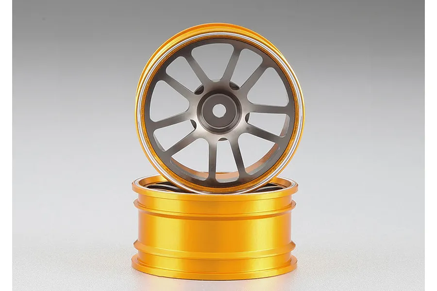 Killerbody 1.9&amp;quot; Gold/Gun Metal Aluminium T-Drift Rims 2Pcs image 64040