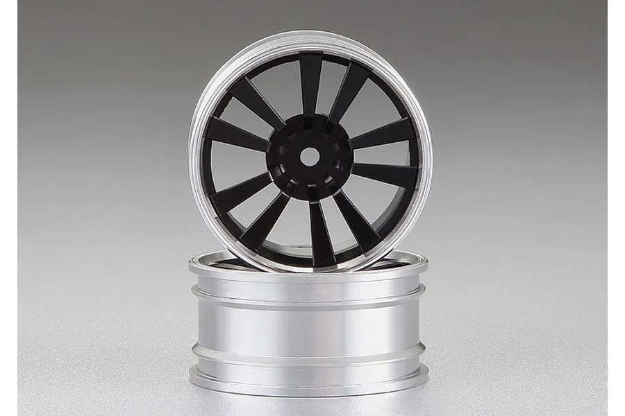 Killerbody 1.9&amp;quot; Black Aluminium Dual Spoke Rims 2Pcs image 64042