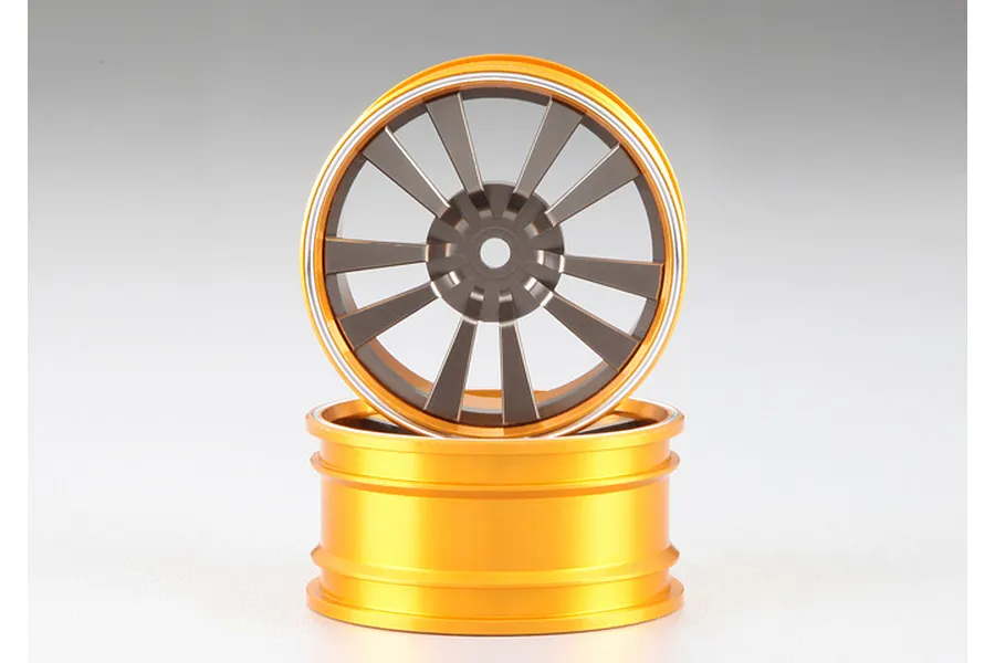 Killerbody 1.9&amp;quot; Gold/Gun Metal Aluminium T-Drift Rims 2Pcs image 64043