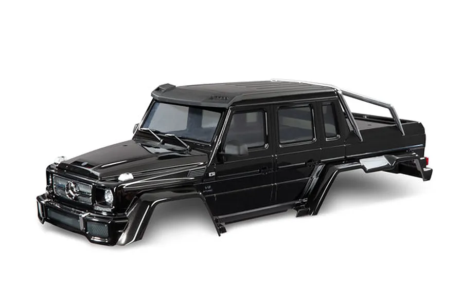 Traxxas TRX-6 Mercedes Benz G 63 AMG 6x6 Black Painted Body Shell w/ Scale Parts image 64057