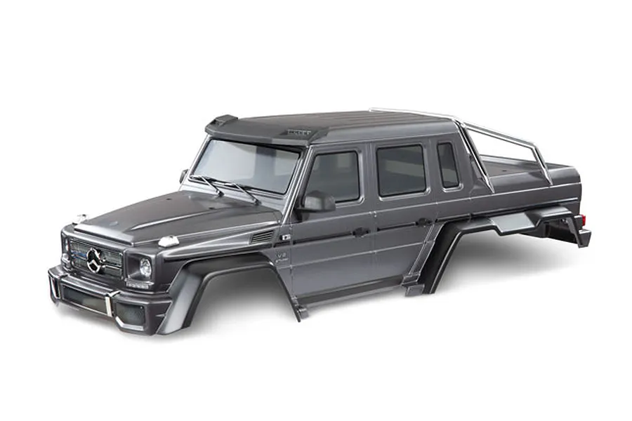 Traxxas TRX-6 Mercedes Benz G 63 AMG 6x6 Silver Painted Body Shell w/ Scale Parts image 64058