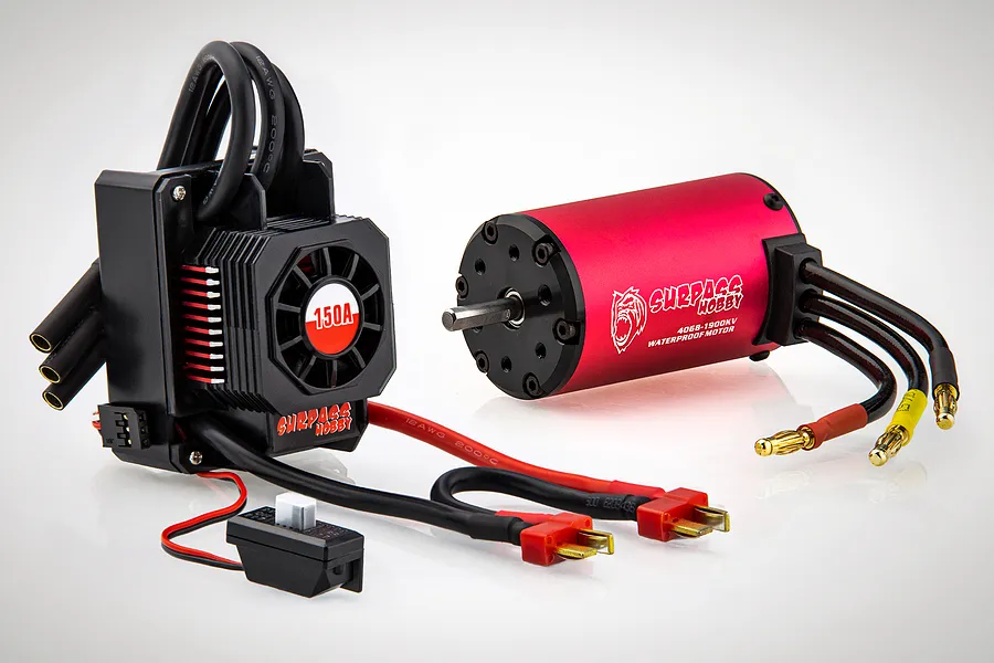 Surpass 1900Kv Waterproof Brushless Motor &amp;amp; 150A ESC combo image 64333