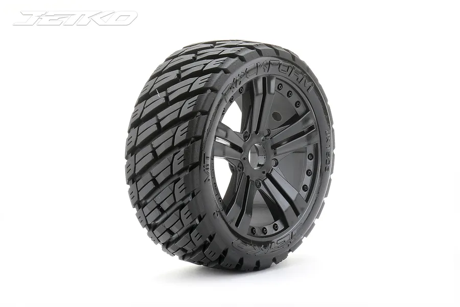 Jetko 3.3&amp;quot; Ex-Rockform Medium Soft Belted Tyres On Black Claw Rims - Glued Wheels 2Pcs image 64599