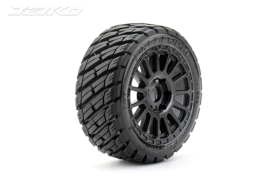 Jetko 3.3&amp;quot; Ex-Rockform Medium Soft Belted Tyres On Black Radial Rims - Glued Wheels 2Pcs image 64600