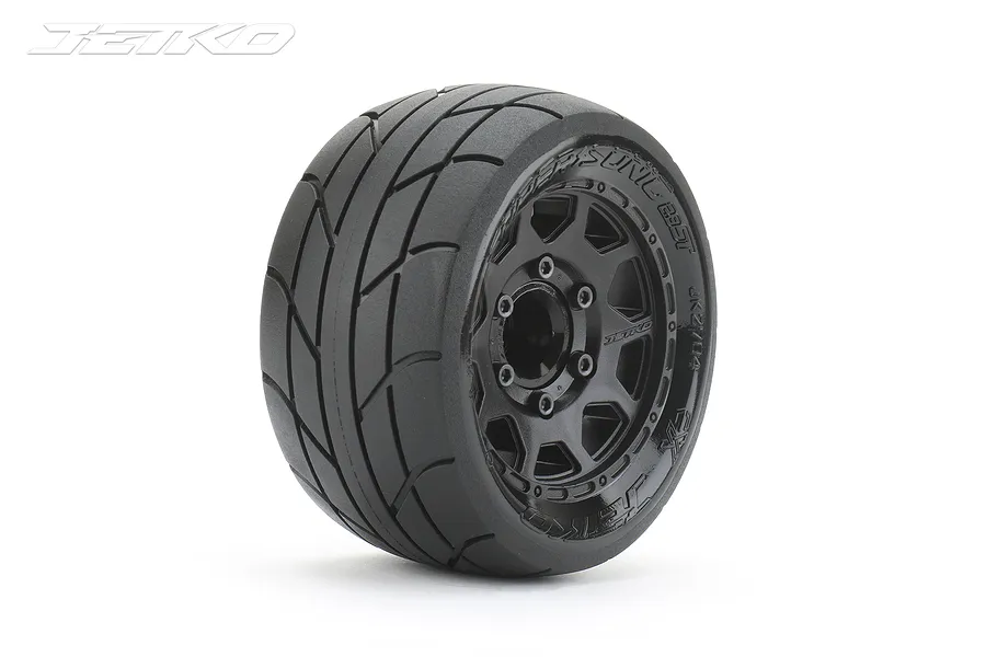 Jetko 1/10 St 2.8 Ex-Super Sonic Tyres On Black Claw Rims w/ Medium Soft Inserts, 12mm, Narrow 2Pcs image 64614