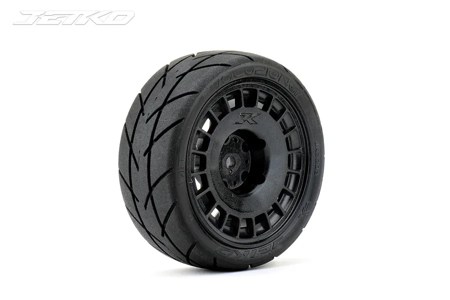 Jetko 1.9&amp;quot; GT Evolution Super Soft Tyres on Black Radial Rims - Glued Wheels 4Pcs image 64633