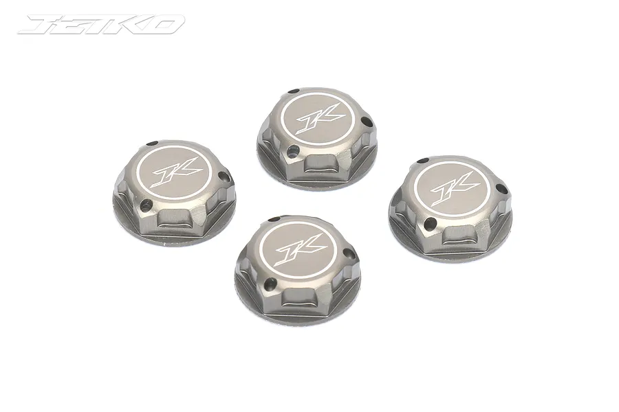 Jetko 17mm Gunmetal Aluminium Flanged Serrated Wheel Nuts 4Pcs image 64643