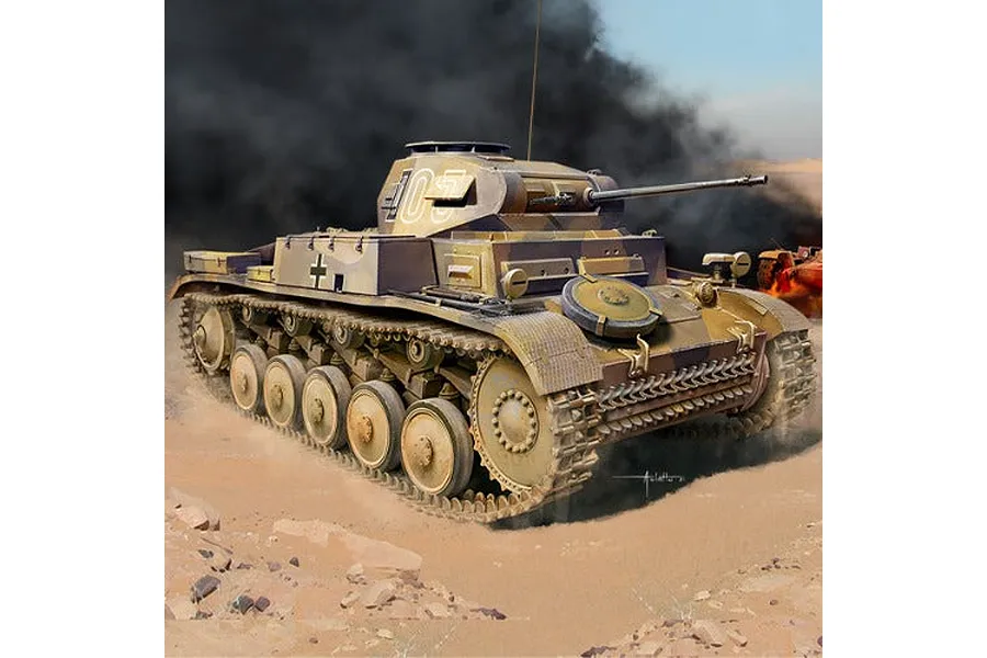 Academy 1/35 Panzer 2 Ausf. F &amp;quot;North Africa&amp;quot; Scale Plastic Model Kit image 64669