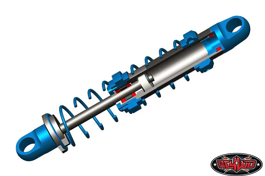 RC4WD 80mm Blue Aluminium King Off-Road Scale Dual Shock Absorbers 2Pcs image 64676