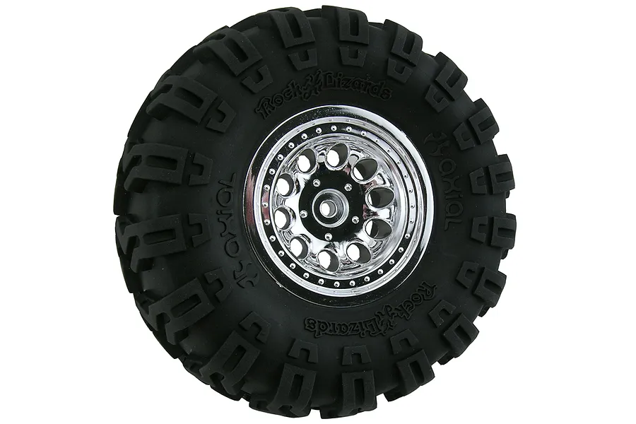 RPM 2.2&amp;quot; Revolver Chrome Narrow Wheelbase Crawler Rims 2Pcs image 65307