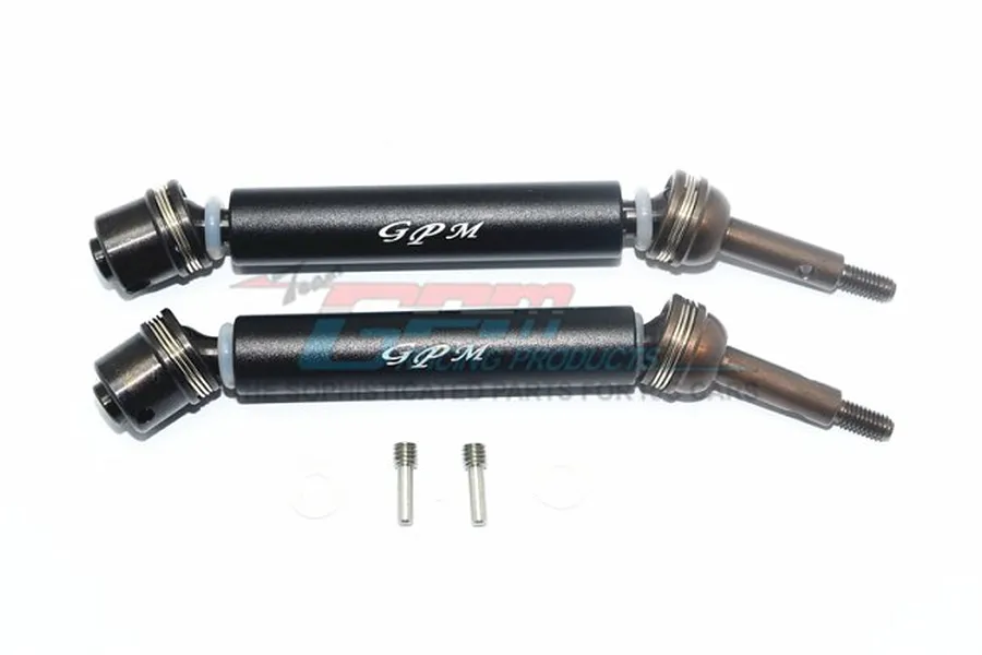 GPM Black Hardened Steel &amp;amp; Aluminium Rear Universal CVD Drive Shafts 2Pcs image 1