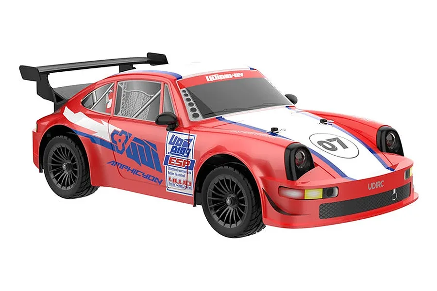 UDI Amphicyon RC Drift Car Electric Brushless 4WD 1/16 Scale RTR - Red image 65398