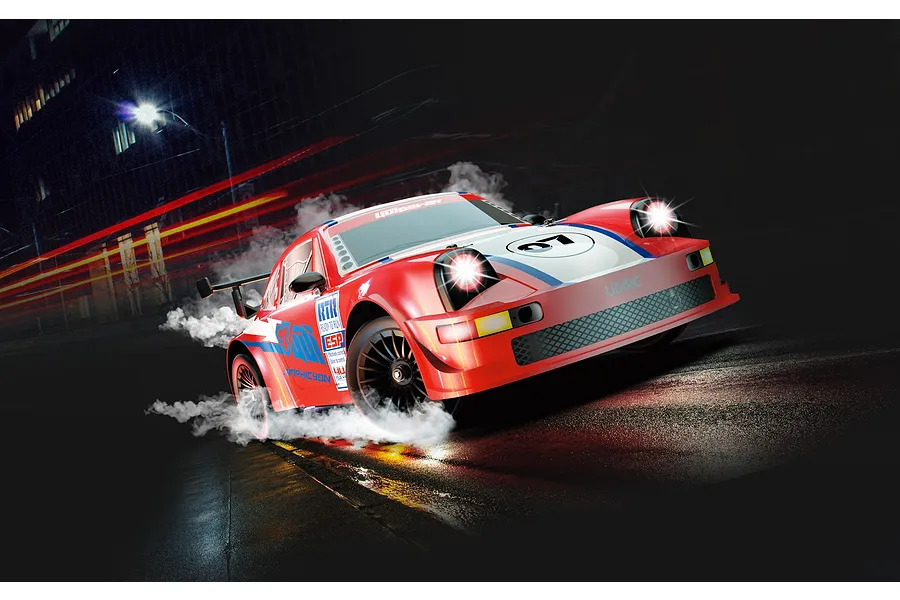 UDI Amphicyon RC Drift Car Electric Brushless 4WD 1/16 Scale RTR - Red image 65404