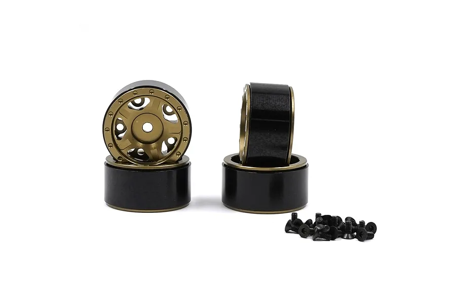 Yeah Racing 1/24 Axial SCX24 Aluminium CNC 5 Spoke Beadlock Rim 4pcs image 65482