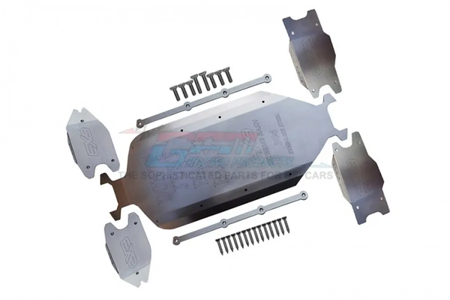 GPM 1/5 ARRMA Kraton Stainless Steel Main Chassis w/ Bumper Set image 65529