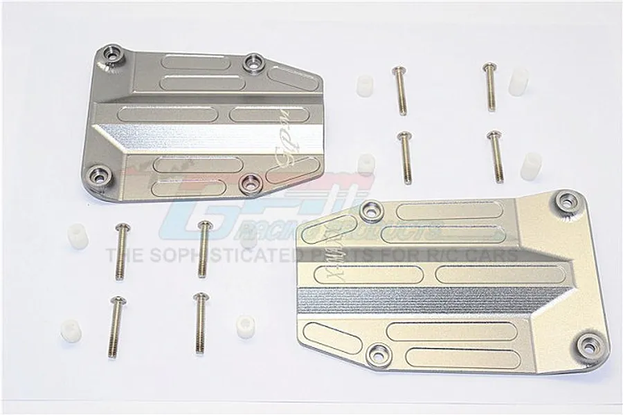 GPM Grey Silver Aluminium Centre Skid Plates 2Pcs image 65561