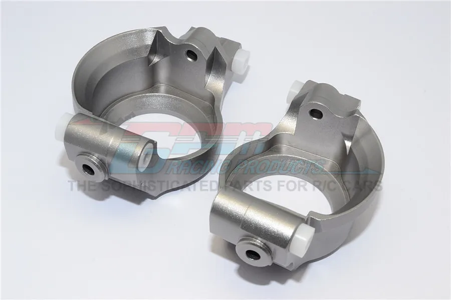GPM Grey Silver Aluminium Front Steering Hub Carriers (C-Hubs) 2Pcs image 65602