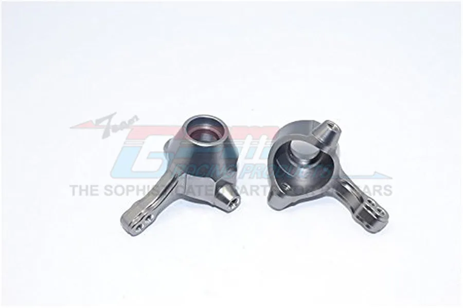 GPM Grey Silver Aluminium Front Steering Hub Carriers (C-Hubs) 2Pcs image 65610