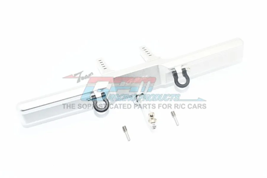 GPM Silver Aluminium Rear Bumper w/ D-Rings &amp;amp; Drop Hitch Set image 65613