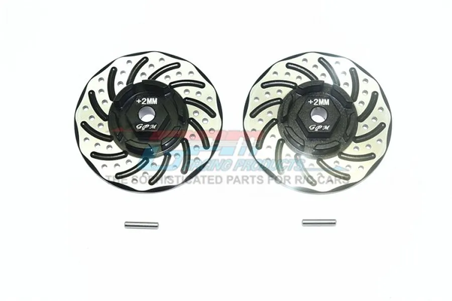 GPM Black Aluminium +2mm Disc Brake Clawed Wheel Hexes 4Pcs image 65645