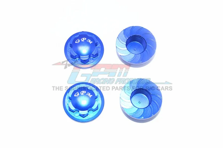 GPM Blue Aluminium 17mm Flanged Serrated Wheel Nuts 4Pcs image 65681