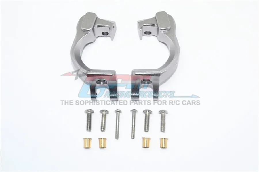 GPM Grey Silver Aluminium Front Hub Carriers (C-Hubs) 2Pcs image 65693
