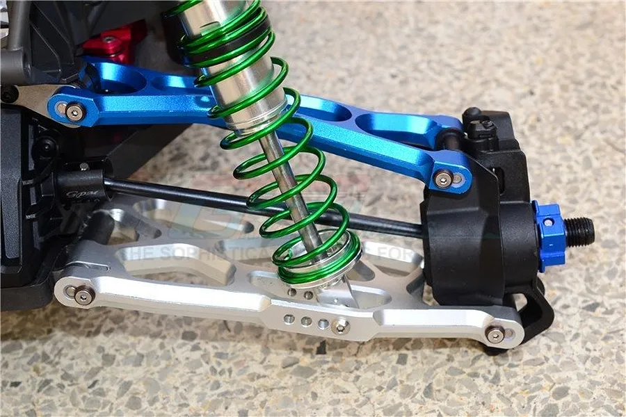 GPM Black Hardened Steel Universal CVD Drive Shafts 2Pcs w/ Blue Aluminium Wheel Hexes Set image 6