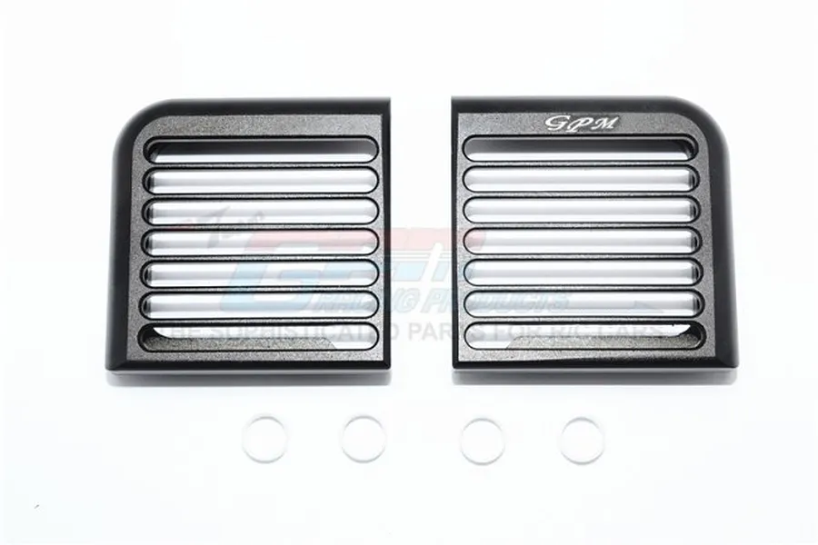 GPM Black Aluminium Rounded Headlight Assembly Brush Guard 2Pcs image 65827