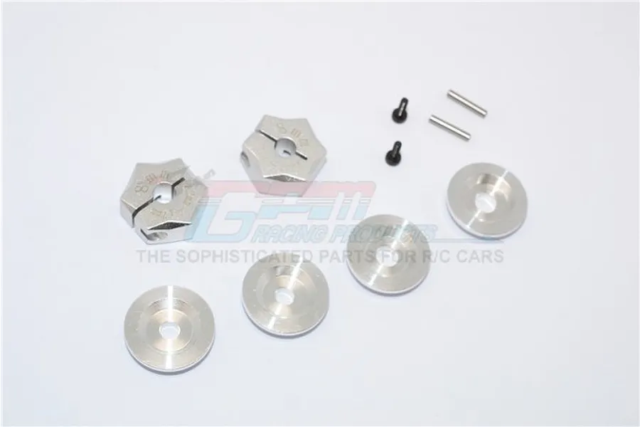 GPM Silver Aluminium 12mm to 17mm Hex Adapters 2Pcs image 1