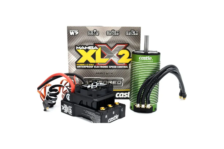 Castle Creations 1/5 2028 800Kv Sensored Brushless Motor &amp;amp; Mamba XLX2 Waterproof ESC Combo image 65930