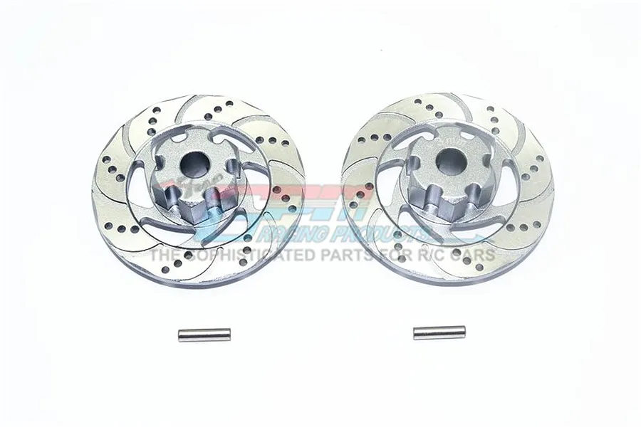 GPM Grey Silver Aluminium +3mm Hex Adapter w/ Brake Disk &amp;amp; Silver Lining 2Pcs image 65956