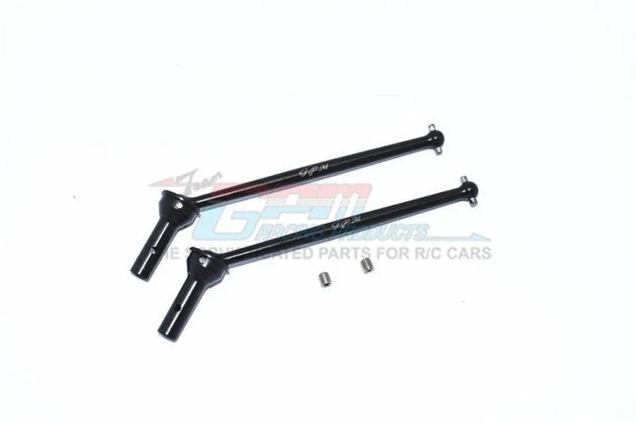 GPM Black Hardened Steel Rear Universal CVD Drive Shafts 2Pcs w/ Grub Screws image 65969