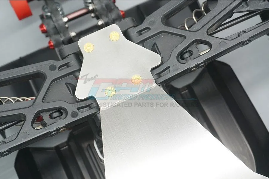 GPM Stainless Steel Front &amp;amp; Main Chassis Skid Plate (Hollow Version) Set image 2
