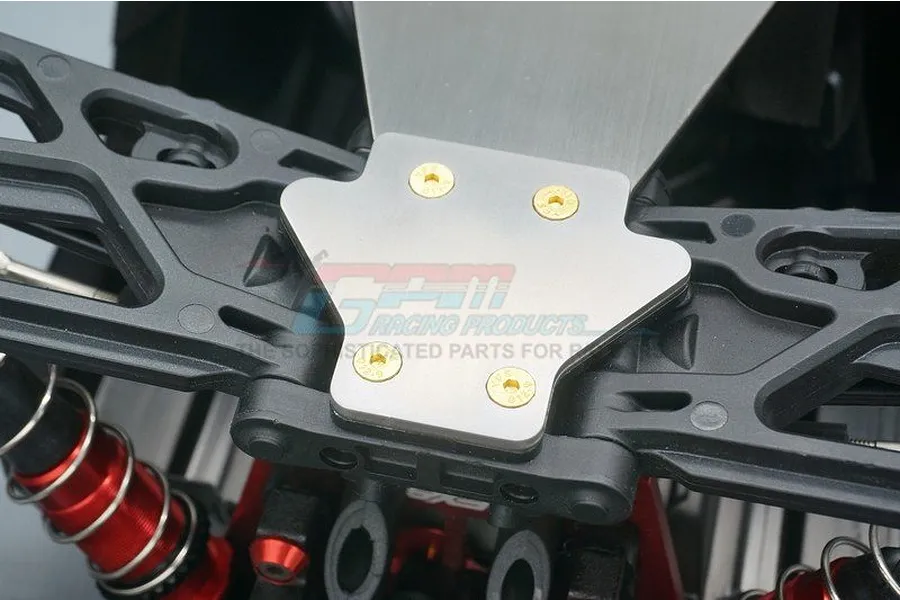 GPM Stainless Steel Front &amp;amp; Main Chassis Skid Plate (Hollow Version) Set image 4