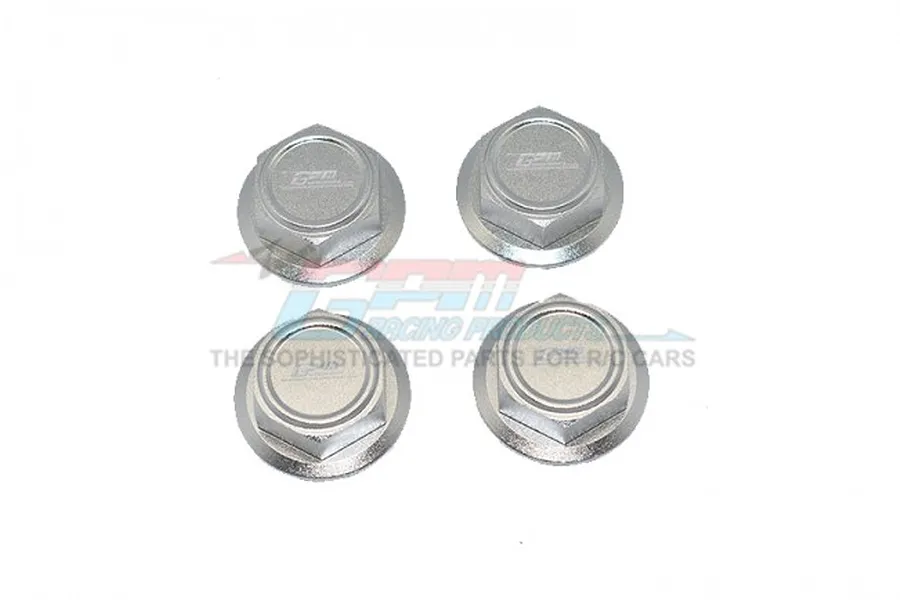 GPM Silver Aluminium 24mm Flanged Serrated Wheel Nuts 4Pcs image 65989