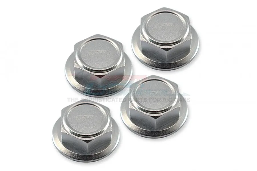 GPM Silver Aluminium 24mm Flanged Serrated Wheel Nuts 4Pcs image 65991