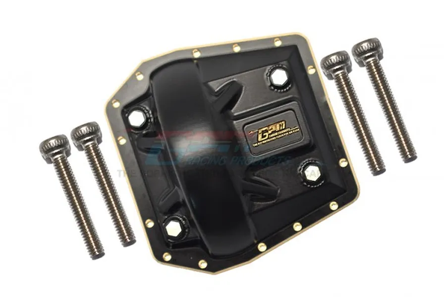 GPM Black Brass Front or Rear Gearbox Cover w/ Gold Inlay image 66005