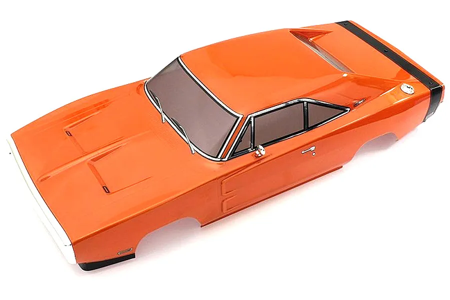 Kyosho 1/10 1970 Dodge Charger Hemi Orange Painted Body Shell w/ Decal Sheet image 66187