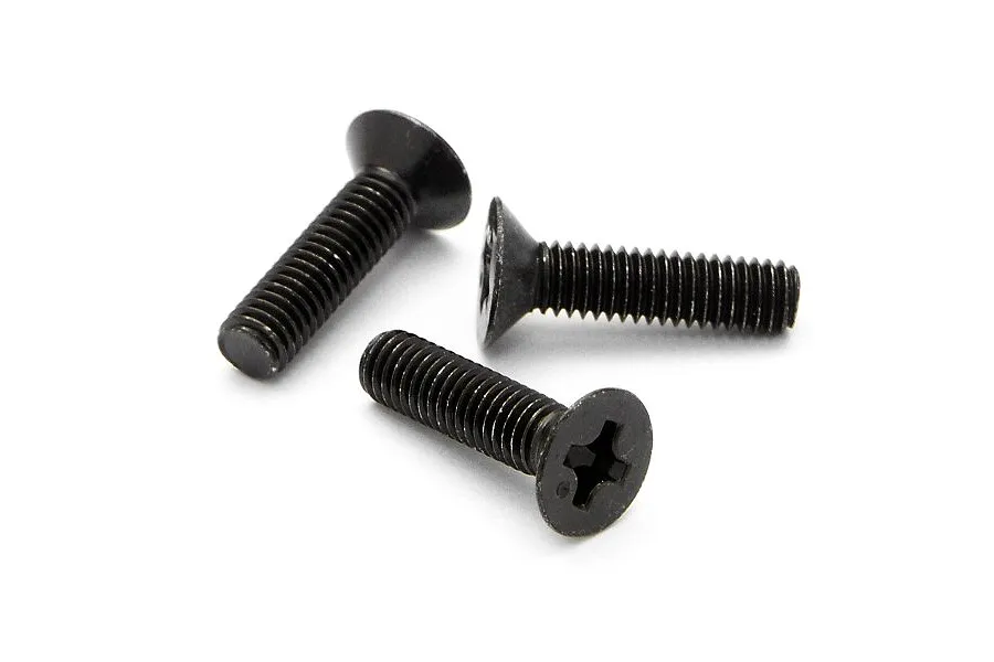 HPI 3x12mm Fine Thread Countersunk Head Screws 6Pcs image 66217