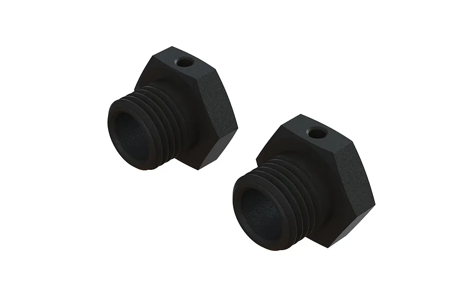 ARRMA Black Aluminium 17x14.6mm Wheel Hexes 2Pcs image 66228