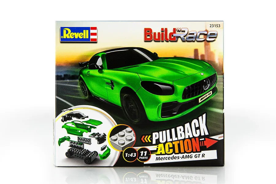 Revell 1/43 Green Mercedes-AMG GT R Build n Race Scaled Plastic Model Kit image 66233