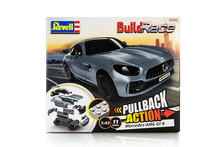 Revell 1/43 Grey Mercedes-AMG GT R Build n Race Scaled Plastic Model Kit image 66234