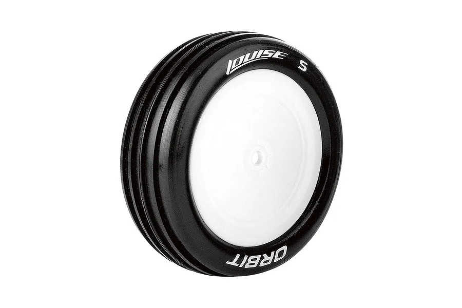 Louise 2.2&amp;quot; Front E-Orbit Soft Compound Tyres on MAX White Dish Rims - Glued Buggy Wheels 2Pcs image 66236