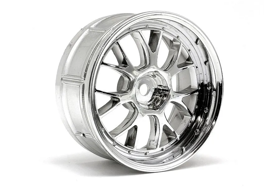 HPI 2.1&amp;quot; (3mm Off-Set) LP29 LM-R Chrome Rims 2Pcs image 2