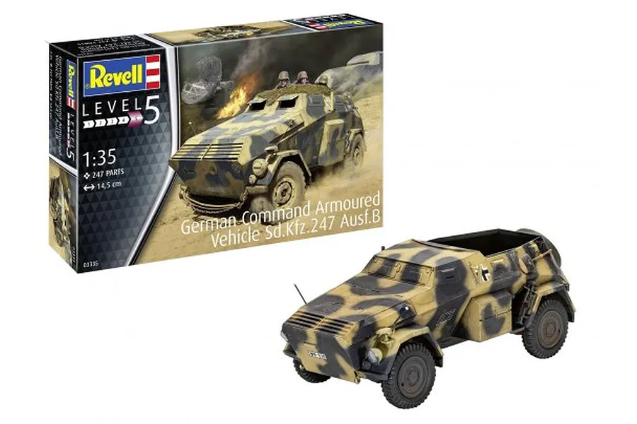 Revell 1/35 German Command Armoured Vehicle Sd.Kfz.247 Ausf.B Scale Model Kit image 66256