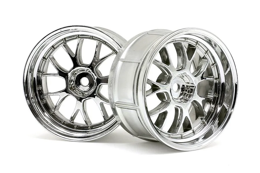 HPI 2.1&amp;quot; (6mm Off-Set) LP32 LM-R Chrome Rims 2Pcs image 6629